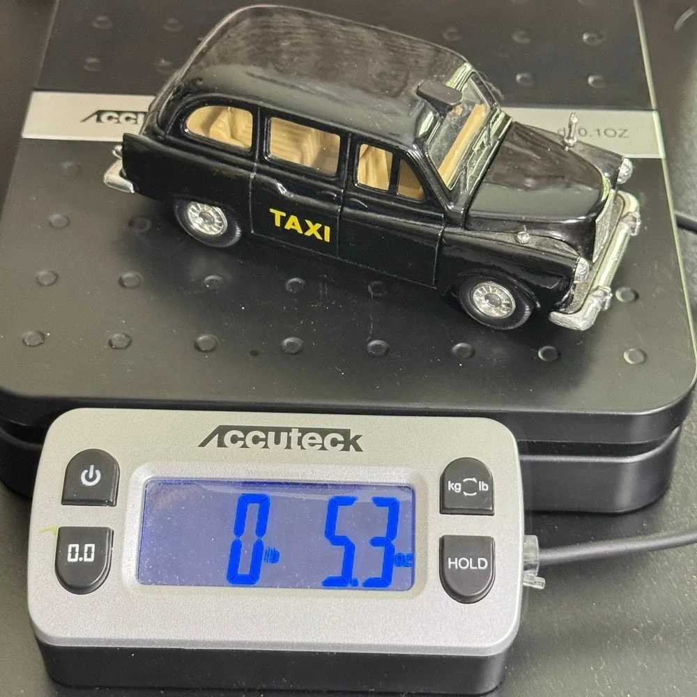 Vintage Welly London Black Taxicab Diecast Opening Doors Hood 5